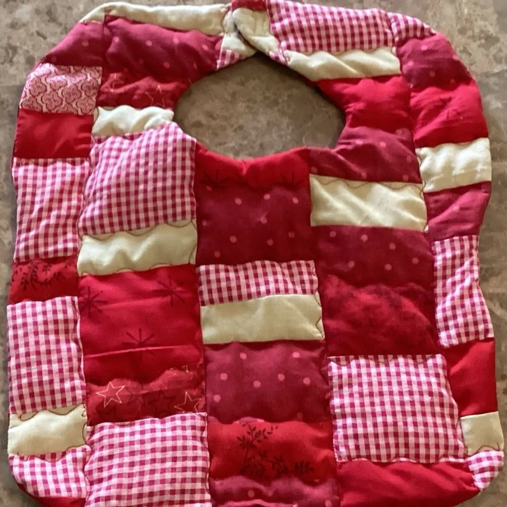 NWT Hand Crafted Quilted Reversible Baby Bib